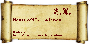 Moszurák Melinda névjegykártya